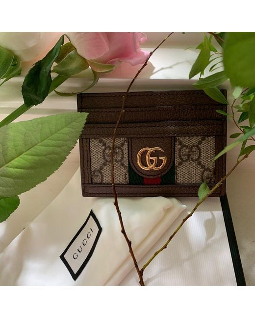 Gucci Brown Ophidia Card Holder