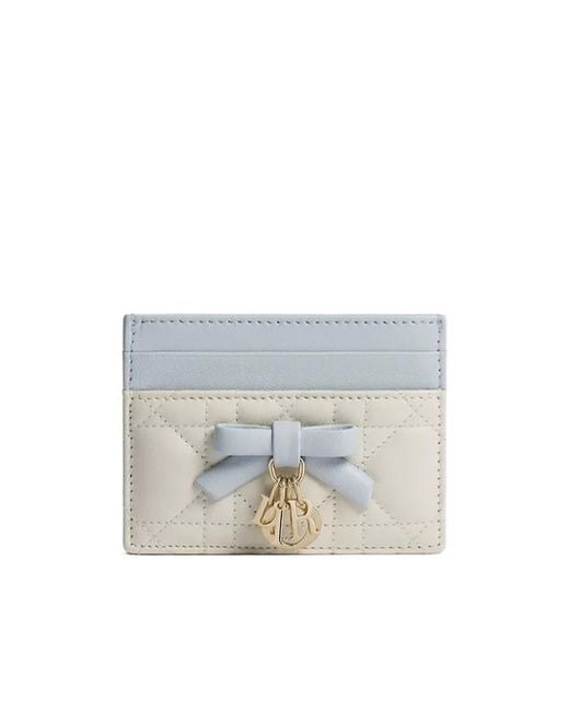 Dior White Qixi Lady Freesia Card Holder