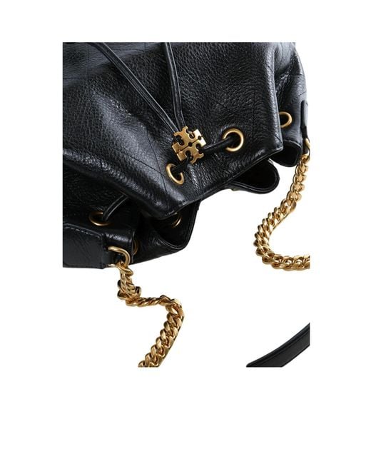 Tory Burch Black Charlie Drawstring Shoulder Bag