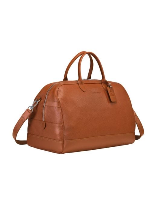 Longchamp Brown Logo Travel Bag for men