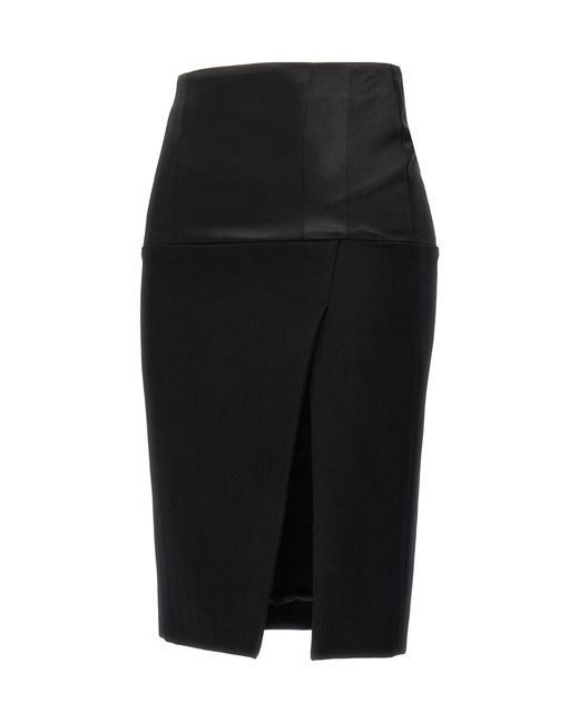 Givenchy Black Spliced Detail Skirt