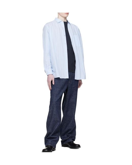 Nanamica Blue Striped Shirt for men