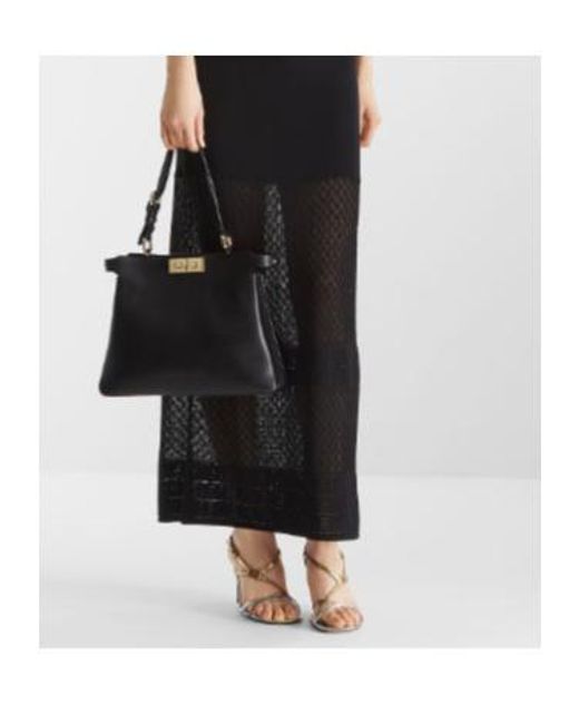 Fendi Metallic Ffold High-Heeled Strappy Sandals