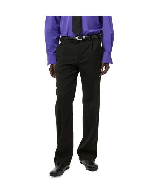 Our Legacy Black Pleated Tailored Trousers for men