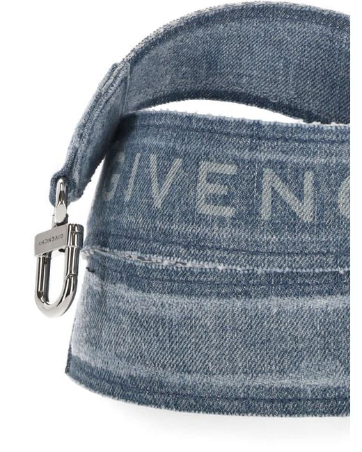 Givenchy Blue Logo Denim Strap