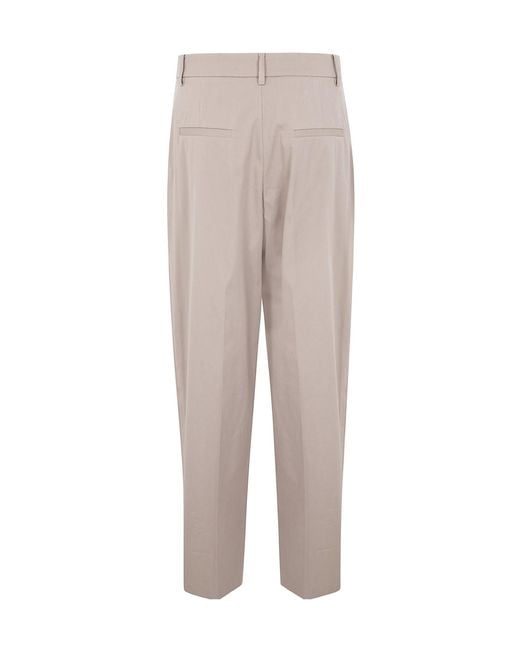 N°21 Gray Pleated Wide-Leg Trousers