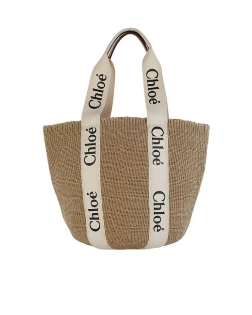 Chloé Metallic Chloé Woody Large Basket Bag