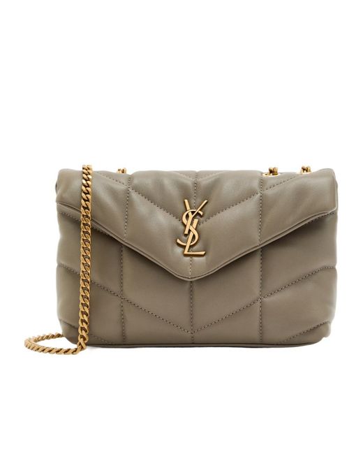 Saint Laurent Natural Quilted Shoulder Bag