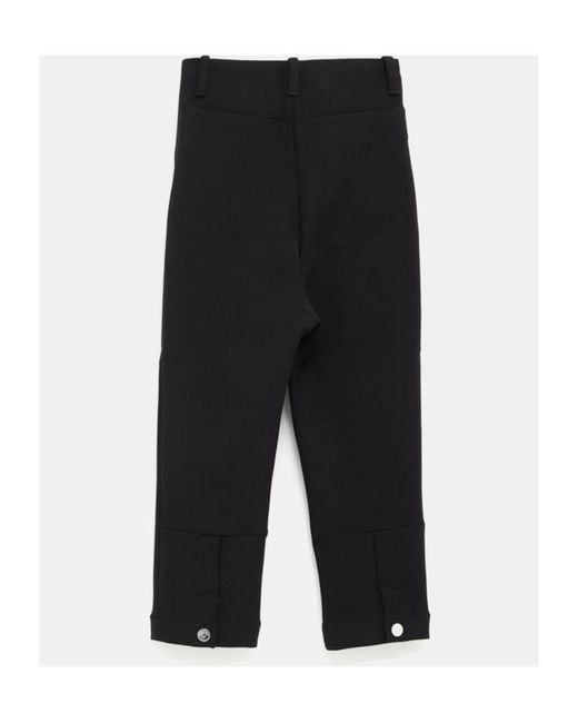 Jacquemus Black Le Pantalon Capri Cropped Trousers