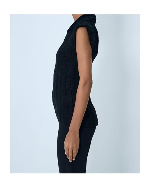 Kiko Kostadinov Blue Quimby Sleeveless Knitted Polo Vest