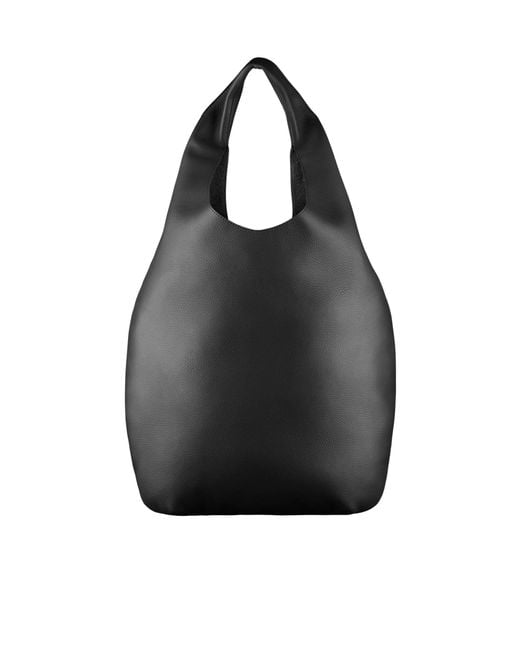 A.P.C. Black Le Neige Logo Stamp Tote Bag