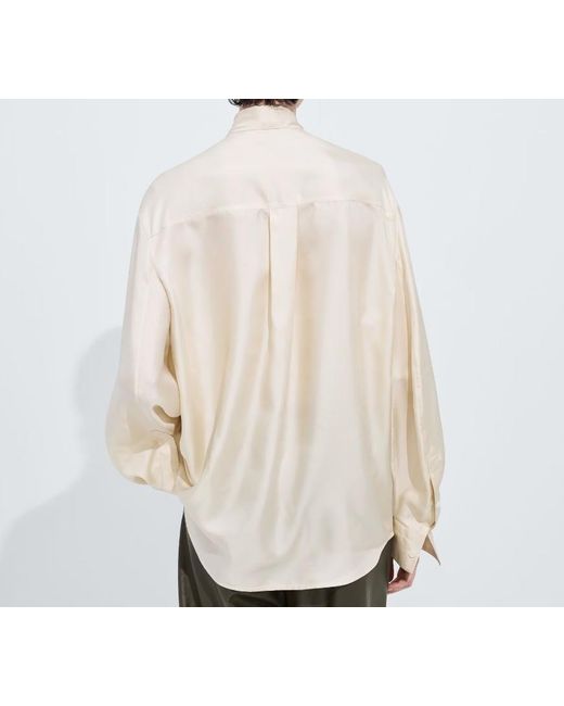 Bottega Veneta Natural Viscose Twill Blouse