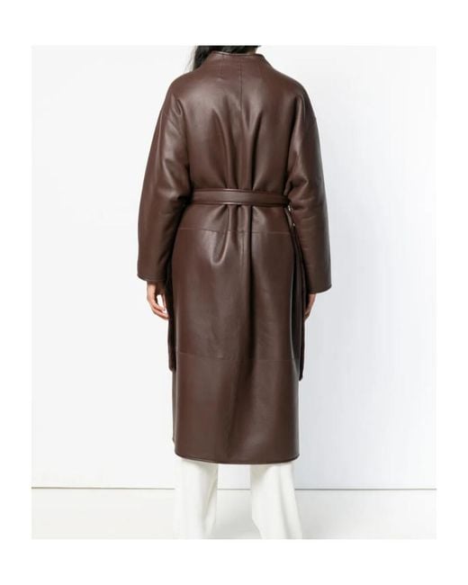 The Row Brown Belted Midi Coat