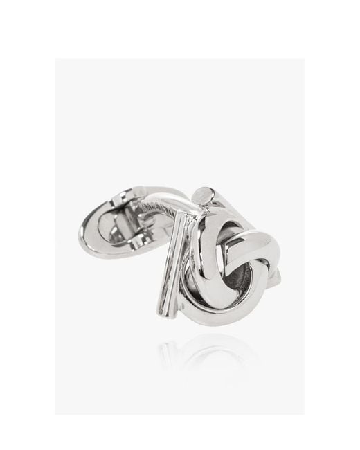 Ferragamo White Ferragamo Gancini Cuff Links for men