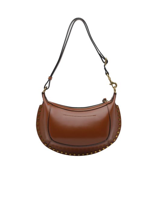 Isabel Marant Brown Zippered Shoulder Bag