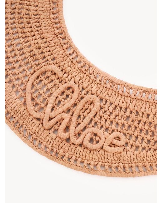 Chloé Pink Woven Straw Hat