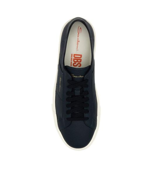 Santoni Blue Gloria Low-Top Sneakers for men