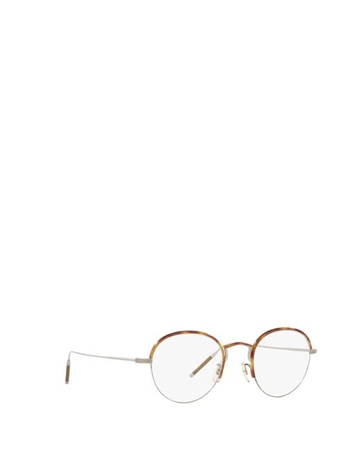 Oliver Peoples White Tk-6 Round-Frame Glasses for men