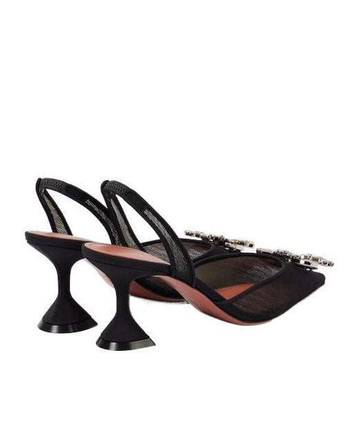 AMINA MUADDI Multicolor Mesh Slingback Pumps
