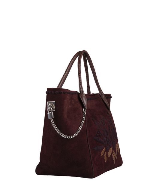 Ermanno Scervino Purple Double Handle Tote Bag