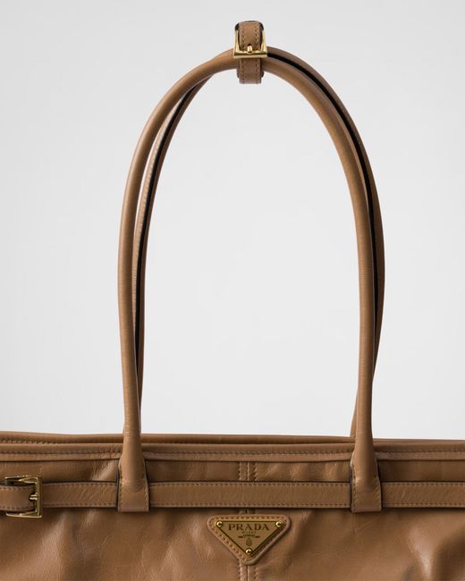 Prada Brown Bonnie Extra-Large Leather Handbag