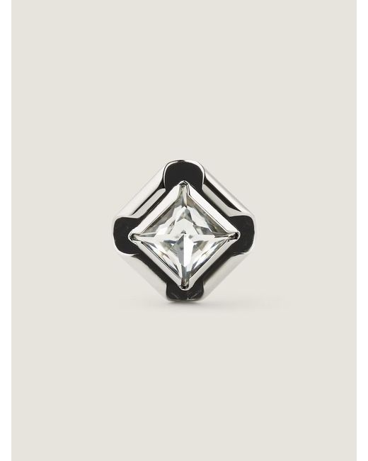 Givenchy White Shimmering Crystal Ring