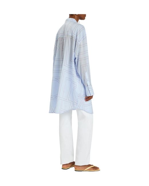 Totême Blue Lightweight Cotton Shirt