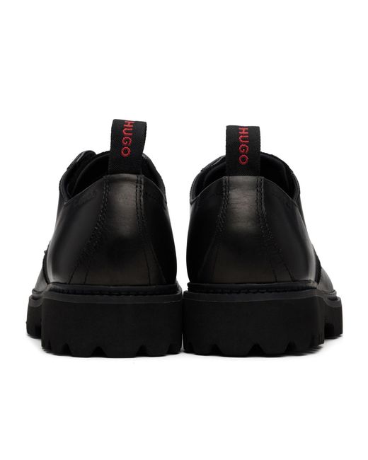 Boss Black Lace-Up Derby Shoes for men