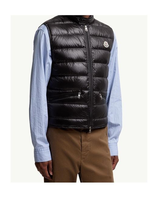 Moncler Black Vests for men