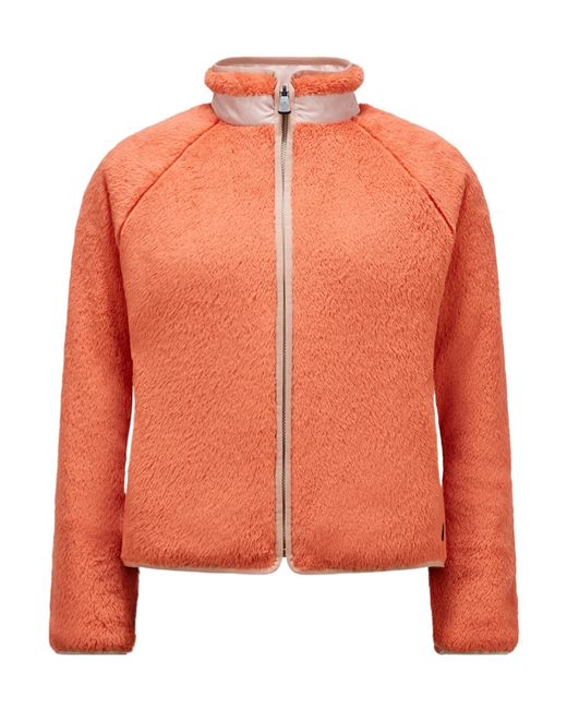 Moncler Orange Grenoble Maglia Fleece High-Neck Reversible Jacket