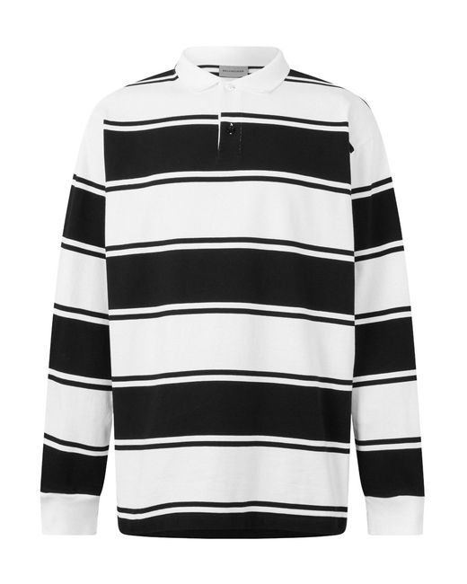 Balenciaga Black Striped Knit Polo Top for men