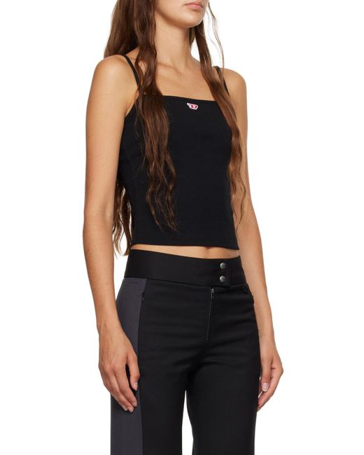 DIESEL Black T-Hop-D Logo Embroidered Cami Top