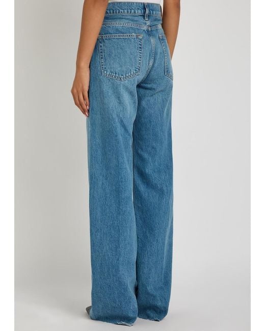 Anine Bing Blue High-Waist Relaxed-Fit Jeans