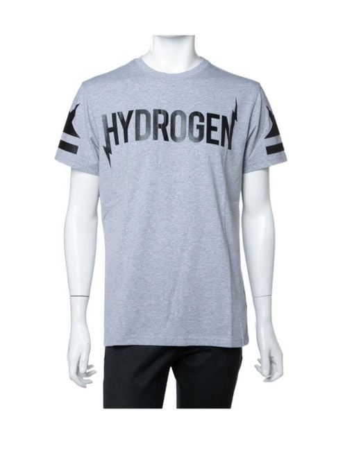 Hydrogen Gray Logo T-Shirt for men