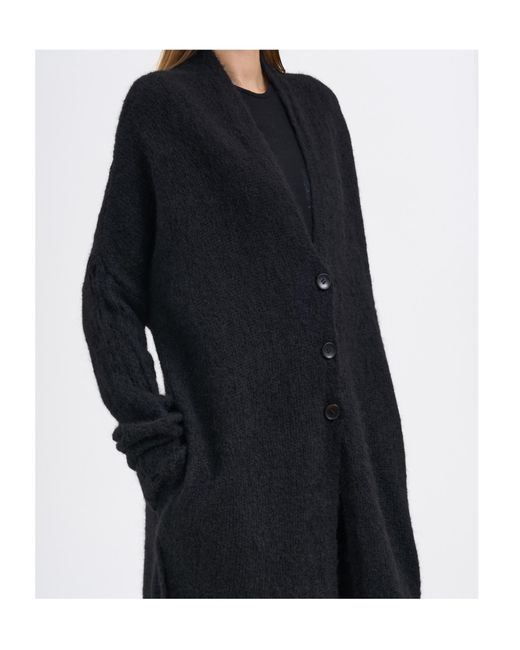 Thom Krom Black Cardigan Lungo Oversize
