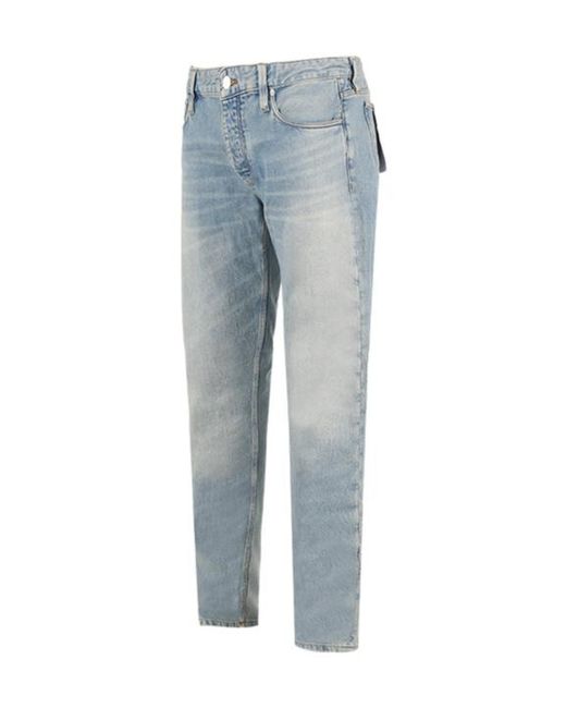 Emporio Armani Blue Belt Loop Jeans for men