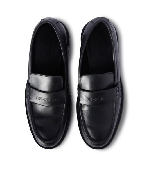 Off-White c/o Virgil Abloh Black Military Slip-On Loafers for men