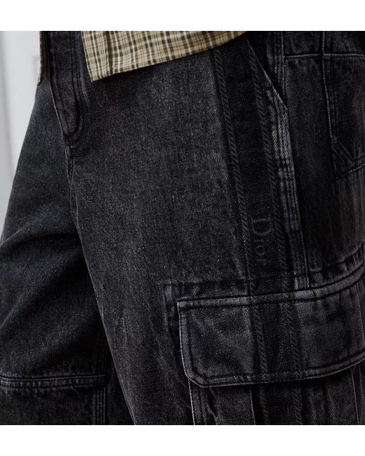 Dior Gray Cargo Jeans for men