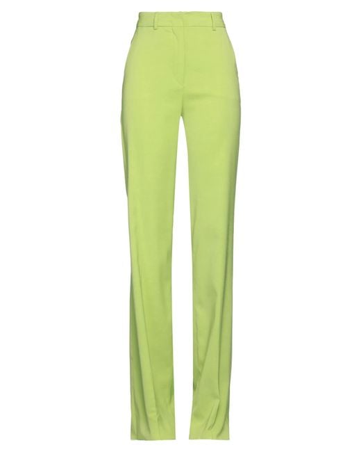 Sportmax Green High-Waisted Wide-Leg Pants