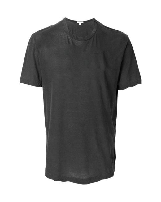 James Perse Black Clear Jersey Crewneck T-Shirt for men