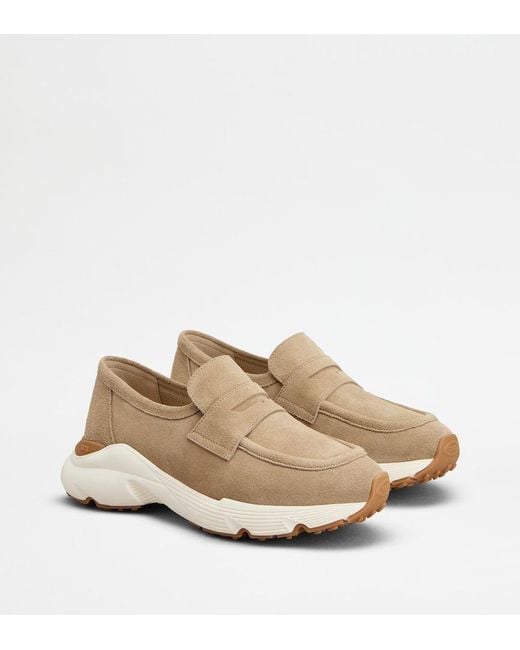 Tod's Natural Sporty Penny Bar Loafers