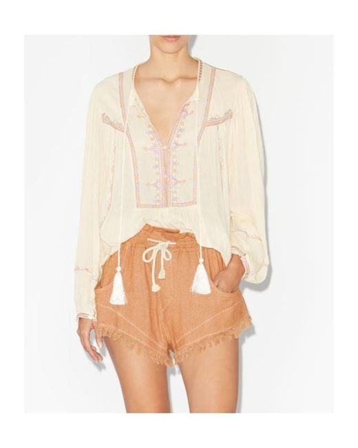 Isabel Marant Natural Isabel Marant Étoile Silekia Tassel-Detailed Blouse