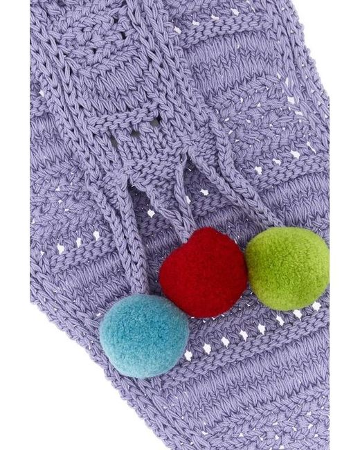 J.W. Anderson Blue Jw Anderson Crochet Pom-Pom Scarf for men