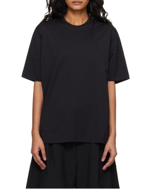 Frankie Shop Black Harper Cotton T-Shirt