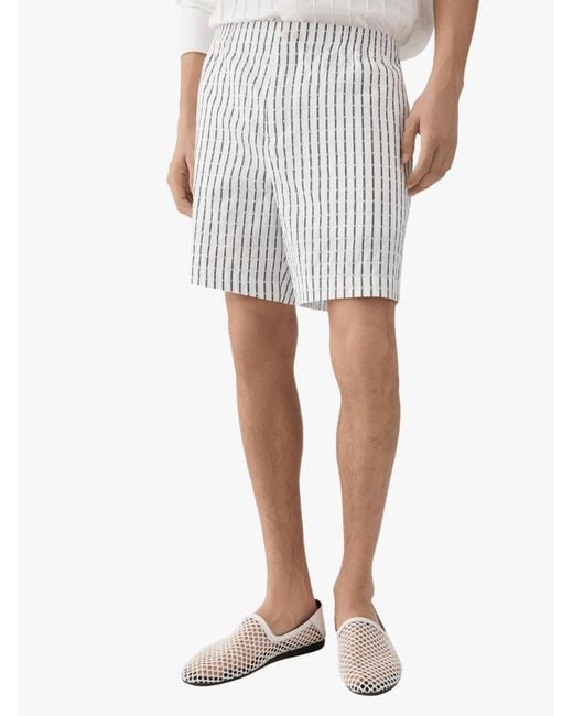 Jacquemus White Elastic Waist Shorts for men