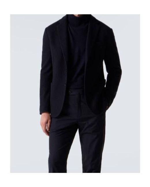 Loro Piana Blue Long-Sleeved Suit Jacket for men