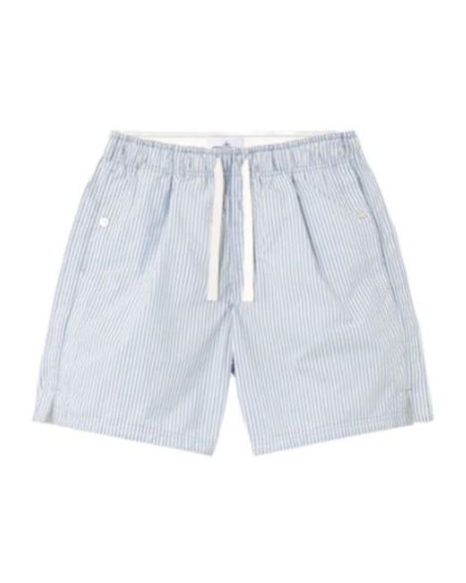 Stone Island Blue Comfort Fit Bermuda Shorts With Nylon Mesh Lining for men