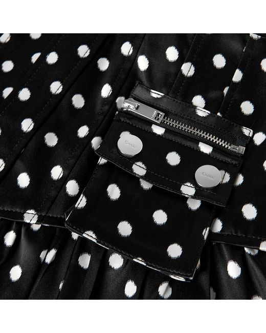 Ganni Black Polka Dot Midi Skirt