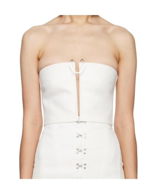 Dion Lee White Mobius Bandeau Top