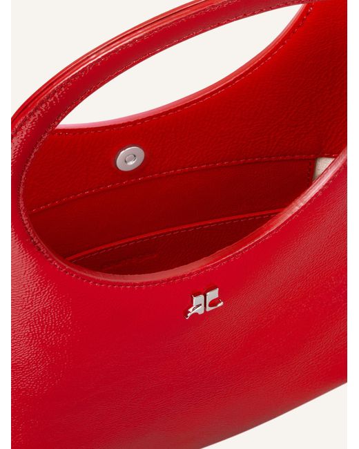 Courreges Red Courrèges Holy Naplack Zipped Tote Bag